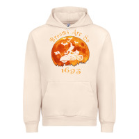 Sandshell Halloween Witch On Motorcycle Cat & Moon Salem Witch Trials Premium Urban Hoodie - trangStudio