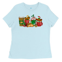 Baby Blue Tacos Coffee Cups Ladies Tee - texasbilliewilder