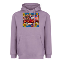 Lavender 4th of july truck cow mousepad Heavyweight Hoodie - BarkalooDesign