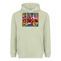 Matcha 4th of july truck cow mousepad Heavyweight Hoodie - BarkalooDesign