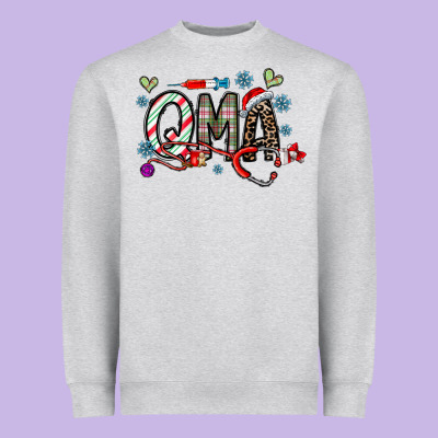 Christmas Nurse Qma Heavyweight Sweatshirt Designed By Cowhidedigitalart