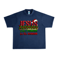 Navy jesus is the reason for the season Urban Heavy Tee - CowGirlArtShop