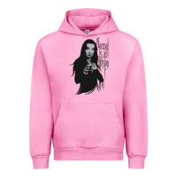Fuchsia Pink Normal Is An Illusion - Morticia Addams Urban Hoodie - trangStudio