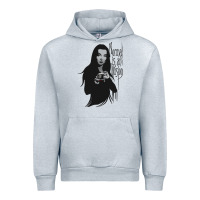 Heather Grey Normal Is An Illusion - Morticia Addams Urban Hoodie - trangStudio