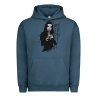 Pigment Midnight Navy Normal Is An Illusion - Morticia Addams Urban Hoodie - trangStudio