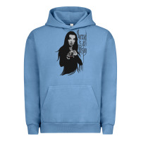 Pigment Pebble Blue Normal Is An Illusion - Morticia Addams Urban Hoodie - trangStudio