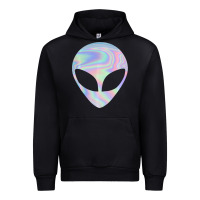 Black Alien Head Colorful Laser Ufo Sighting Believe Area 51 Urban Hoodie - trangStudio