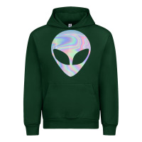 Forest Green Alien Head Colorful Laser Ufo Sighting Believe Area 51 Urban Hoodie - trangStudio