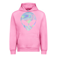 Fuchsia Pink Alien Head Colorful Laser Ufo Sighting Believe Area 51 Urban Hoodie - trangStudio