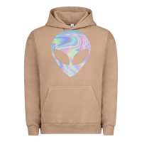 Pigment Burro Alien Head Colorful Laser Ufo Sighting Believe Area 51 Urban Hoodie - trangStudio