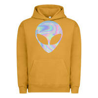 Pigment Peanut Butter Alien Head Colorful Laser Ufo Sighting Believe Area 51 Urban Hoodie - trangStudio