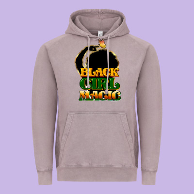 Black Magic Girl Vintage Hoodie Designed By Howdyjamesfarm