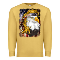 Antique Gold american mullet   eagle Premium Sweatshirt - BarkalooDesign