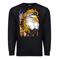 Black american mullet   eagle Premium Sweatshirt - BarkalooDesign