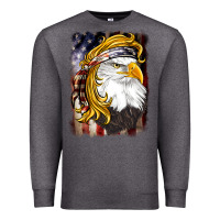 Charcoal Heather american mullet   eagle Premium Sweatshirt - BarkalooDesign