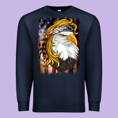 American Mullet   Eagle Premium Sweatshirt Designed By Barkaloodesign