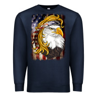 Navy american mullet   eagle Premium Sweatshirt - BarkalooDesign