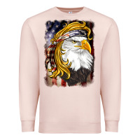 Pale Pink american mullet   eagle Premium Sweatshirt - BarkalooDesign