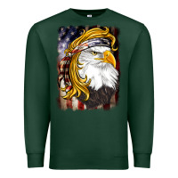 Sports Green american mullet   eagle Premium Sweatshirt - BarkalooDesign