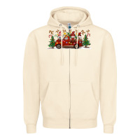 Christmas Gnome Truck Zipper Hoodie | Teevron