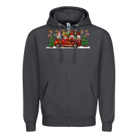 Smoke Christmas Gnome Truck Zipper Hoodie - Artiststas