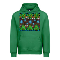 Emerald Christmas tree with snow Urban Hoodie - AdoDesignShop