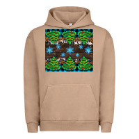 Pigment Burro Christmas tree with snow Urban Hoodie - AdoDesignShop