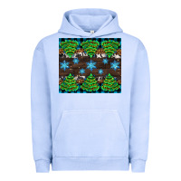Pigment Grape Ice Christmas tree with snow Urban Hoodie - AdoDesignShop