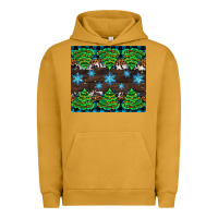 Pigment Peanut Butter Christmas tree with snow Urban Hoodie - AdoDesignShop
