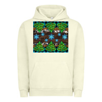 Pigment Pistachio Christmas tree with snow Urban Hoodie - AdoDesignShop