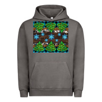 Pigment Tornado Christmas tree with snow Urban Hoodie - AdoDesignShop