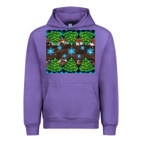 Tulip Christmas tree with snow Urban Hoodie - AdoDesignShop