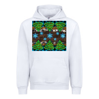 White Christmas tree with snow Urban Hoodie - AdoDesignShop