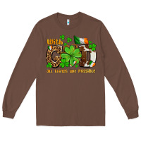 Chestnut with god all things are possible Long Sleeve Tee - OliviaCreatesArt