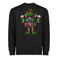 Black I'm The wine Lover Elf Heavyweight Sweatshirt - CowhideDigitalArt