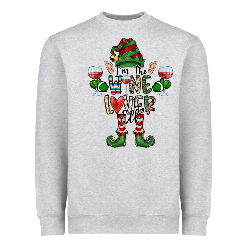 I'm The Wine Lover Elf Heavyweight Sweatshirt by CowhideDigitalArt | Teevron