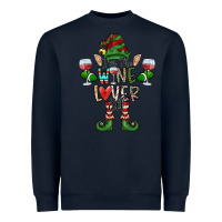 Navy I'm The wine Lover Elf Heavyweight Sweatshirt - CowhideDigitalArt