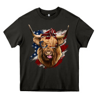 Asphalt American Highland Cow Heavy Core Tee - Bettercallsaul