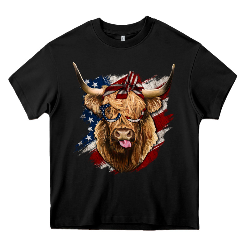 American Highland Cow Heavy Core Tee by Bettercallsaul | Teevron