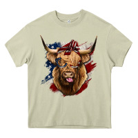 Mossy American Highland Cow Heavy Core Tee - Bettercallsaul