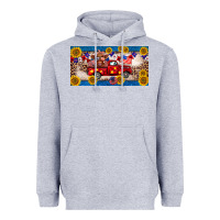 Heather Grey 4th of july truck cow license plate Heavyweight Hoodie - BarkalooDesign