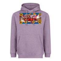 Lavender 4th of july truck cow license plate Heavyweight Hoodie - BarkalooDesign
