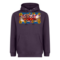 4th Of July Truck Cow License Plate Heavyweight Hoodie | Teevron