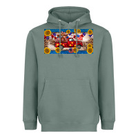 Sage 4th of july truck cow license plate Heavyweight Hoodie - BarkalooDesign