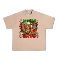Burro merry christmas cow Urban Heavy Tee - CowGirlArtShop
