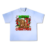 Grape Ice merry christmas cow Urban Heavy Tee - CowGirlArtShop