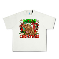 Merry Christmas Cow Urban Heavy Tee | Teevron