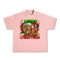 Salmon merry christmas cow Urban Heavy Tee - CowGirlArtShop
