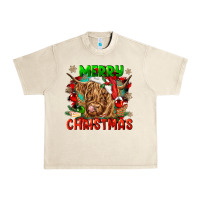 Sandshell merry christmas cow Urban Heavy Tee - CowGirlArtShop