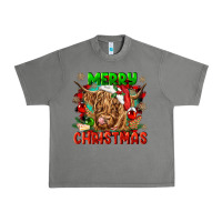 Tornado merry christmas cow Urban Heavy Tee - CowGirlArtShop
